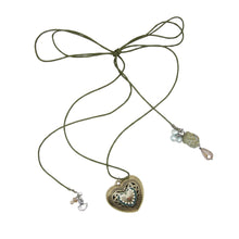 Load image into Gallery viewer, 'Heart of Gold' cord necklace
